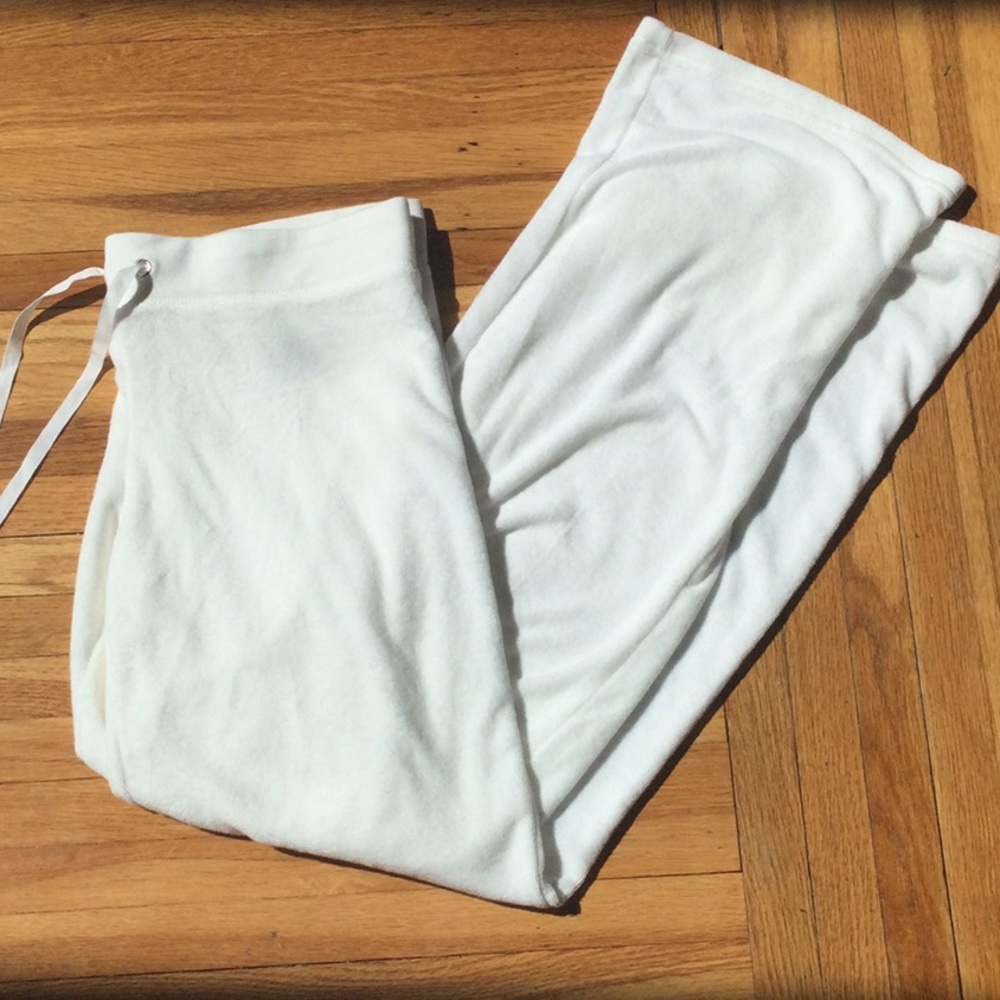Gap white terry cloth sweatpants